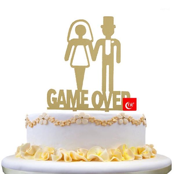 

tx game over party cake er, black wedding for bachelorette party hen decor1