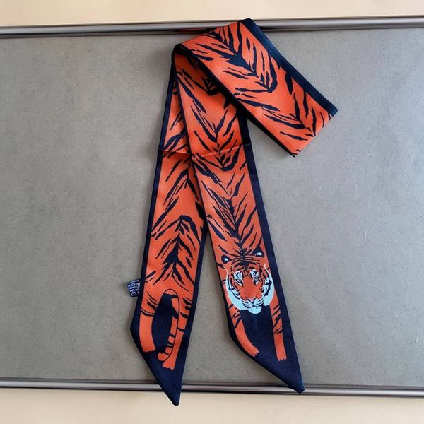 

new fashion silk bag scarf headbands women silk scraves animal print silk bag scarf hair bands, Blue;gray