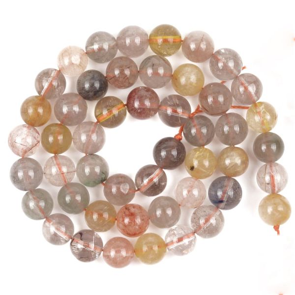 

wholesale natural colored hair crystal stone beads round loose spacer beads for jewelry making diy bracelet handmade 6/8/10mm
