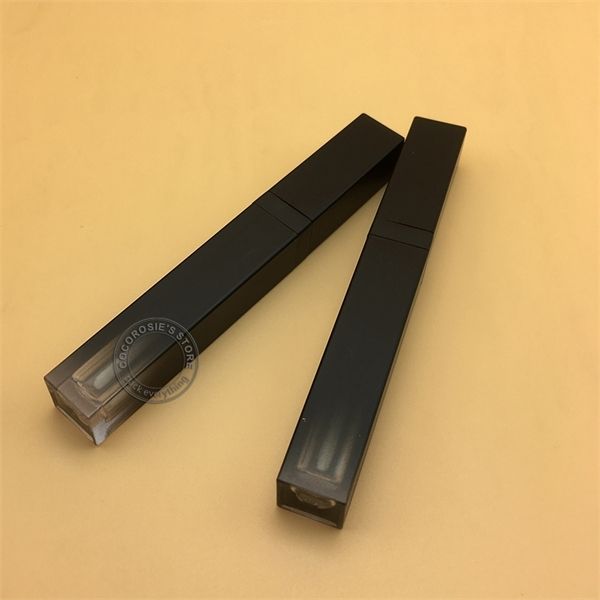 

empty gradient black 5ml lip makeup oil container plastic refillable gloss tube