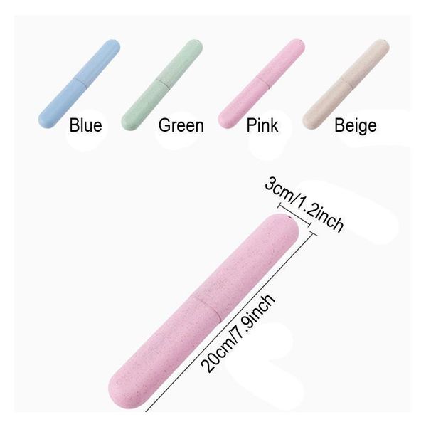 

wheat straw travel toothbrush case 4 colors toothbrush holder hiking camping portable toothbrush cover storage box pr jllyzj lajiaoyard