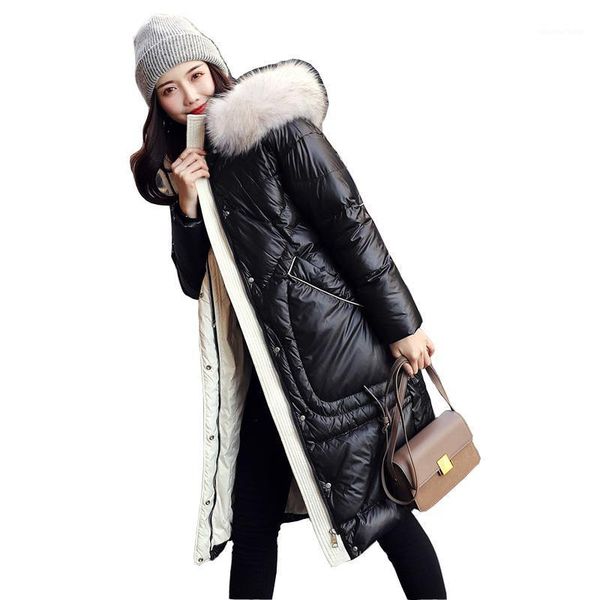 

duck down jacket women winter tide outerwear coats female long casual light ultra thin warm down puffer jacket parka1, Black
