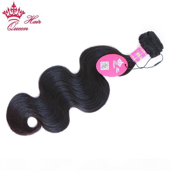 

queen hair products unprocessed 1pcs lot brazilian virgin human hair extensions natural color body wave 12"-28" dhl ing, Black