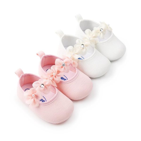

first walkers baby girl shoes 5-color all season little flower toddler non-slip soft-soled flats cute princess