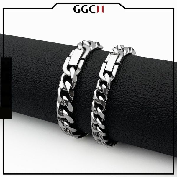 

steel heavy industry bracelet street hip hop twist chain round grinding chain male fashion personality colorless bracelet hand, Golden;silver