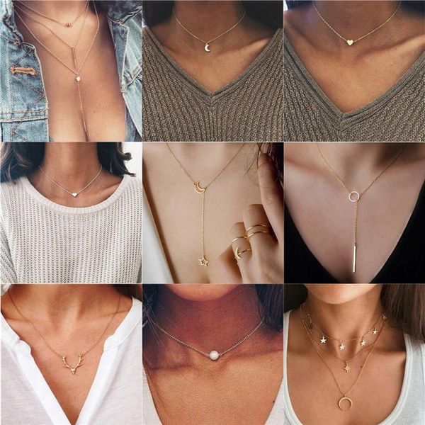 

letapi fashion sequins multi layer long necklaces pendant bohemian pendant necklace for women bijoux jewelry accessories, Silver