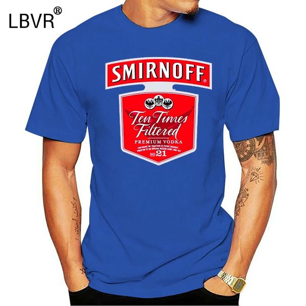 

solid color fashion short sleeved smirnoff vodka logo unique design funny men's hoodie designers t shirts sweatshirt
