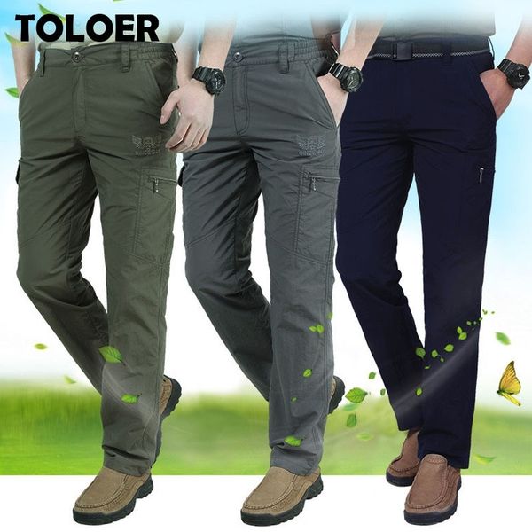 

cargo waterproof pants men tactical quick dry trousers spring summer men's outdoor sports camping trekking fishing pants men 4xl 201125, Black