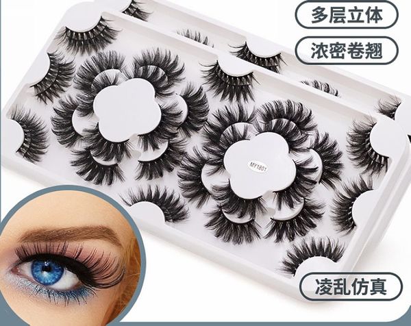 

epacket 18 pairs mink eyelashes 8d false lashes thick roll become warped eyelash extension natural volume soft false lashes