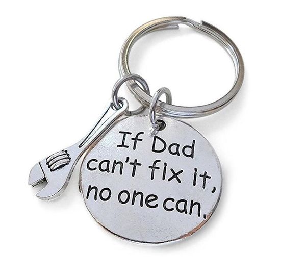 

new father's day tool keychain if dad can't fix it no one can rings keychains party accessories dha1030