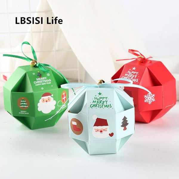 

lbsisi life 10шт конфеты cookie box свадьба baby shower рождество день рождения подарочная коробка с колоколом бумажная коробка подарочная с
