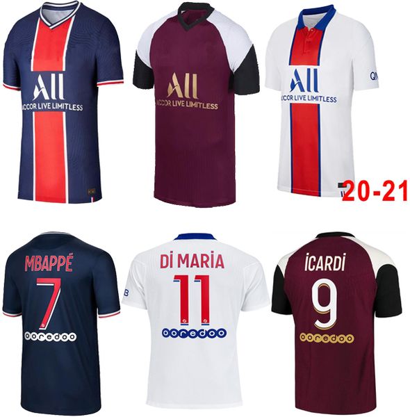 

новый париж pre match training florenzi топ 20 21 трикотажных изделий футбола 2020 2021 mbappe icardi camisetas де futbol неймар jr рубашки, Black