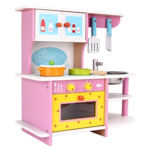 

wooden kids kitchen toys pretend play children role play educational toy set cooking tools kit girls birthday christmas gifts y200428
