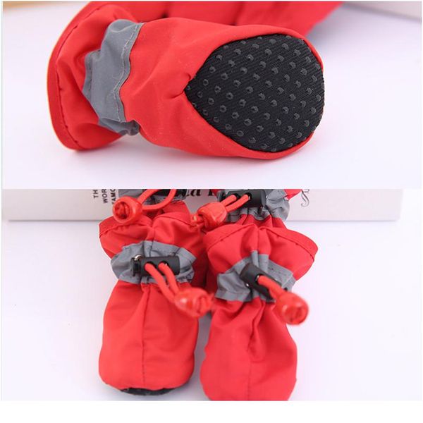 

4pcs/set waterproof anti-slip pet shoes for small dogs cats chihuahua yorkie thick snow dog boo bbyukr