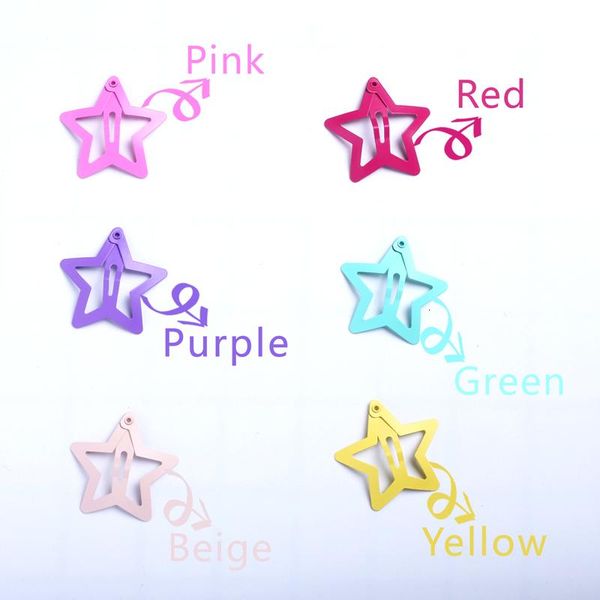 

12 шт. девушки аксессуары для волос зажимы для волос для baby snap hairpins barnettes детские ассорти цвет симпатичные металлические звездны, Black;brown