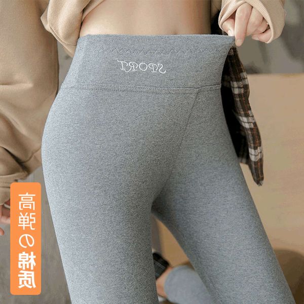 

spring and autumn new grey cotton leggings for women, Black