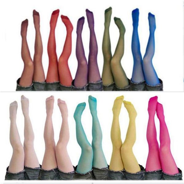 

women's fashion candy color transparent veet tights stockings pantyhose 1pqp qq093, Black;white