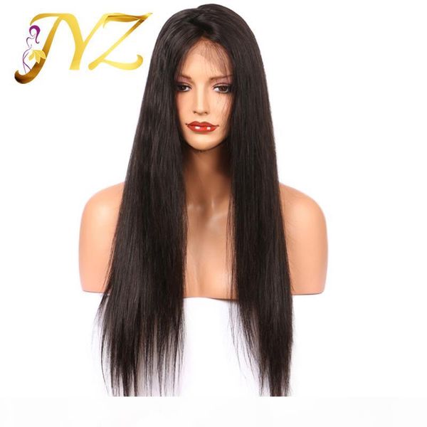 

pre plucked natural hairline lace front wigs factory price goldleaf hair full lace wigs with baby hair straight human hair full lace wigs, Black