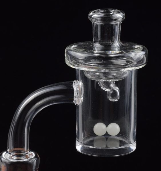 Fumo 4mm Bottom 45 90 Gradi quarzo banger chiodo 10mm 14mm 18mm Maschio Femmina Con UFO Carb Cap Terp Pearl Ball