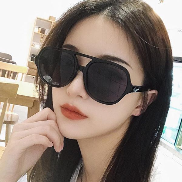 

sunglasses aarr2021 fashion oversize woemn round gradient plastic brand designer female sun glasses uv400 lentes de sol mujer, White;black
