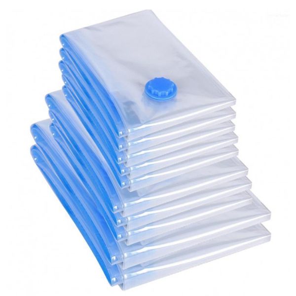 

20pcs save space vacuum bag for clothes storage bag with valve transparent border foldable compressed organizer home seal packet1