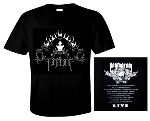 

pentagram official starlady u s doom metal 70s reaper tour new spring summer dress short sleeve casual sport sweatshirt hoodie t shirt
