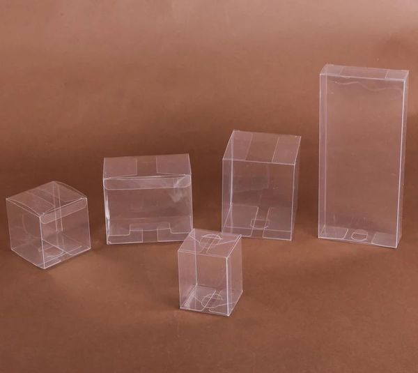 

30pcs/lot 16sizes clear rectangle pvc box, pvc display box for gift plastic transparent box and packaging