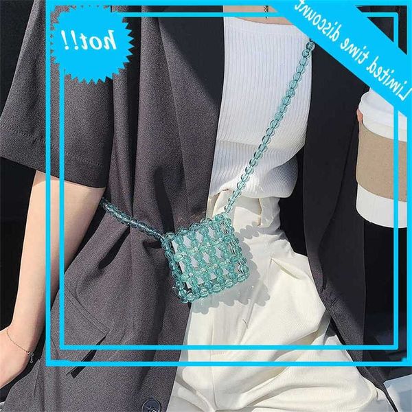 

mini bead weave shoulder bags fashion banquet party crossbody bag women luxury small wallets