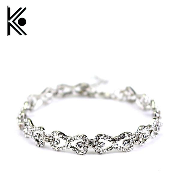 

the vampire diaries klaus caroline forbes rhinestone crystal bow shine bracelet fashion jewelry, Black