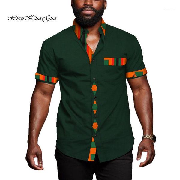 

african clothes causal party men short sleeve tees dashiki men shirt riche african for print wyn7231, Red