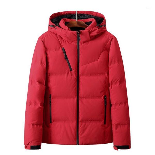 

men's down jacket winter jacket men fashion thick warm parkas fur white duck down coats casual man windproof jackets1, Black