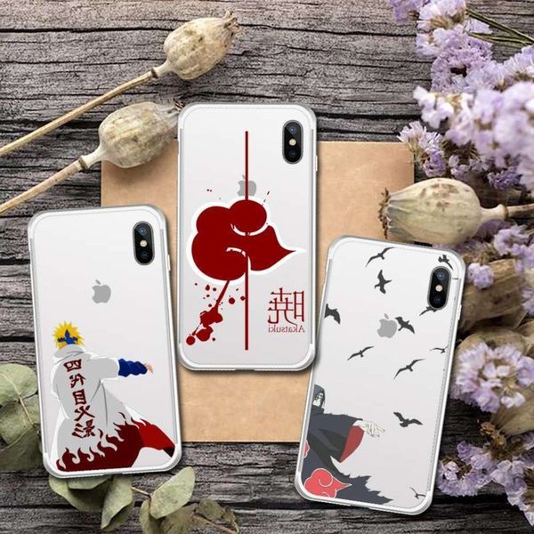 

1transparent case with cartoon naruto sakashi, for def 11, 12, mini pro, xs, max, 8, 7 plus, x, xryh