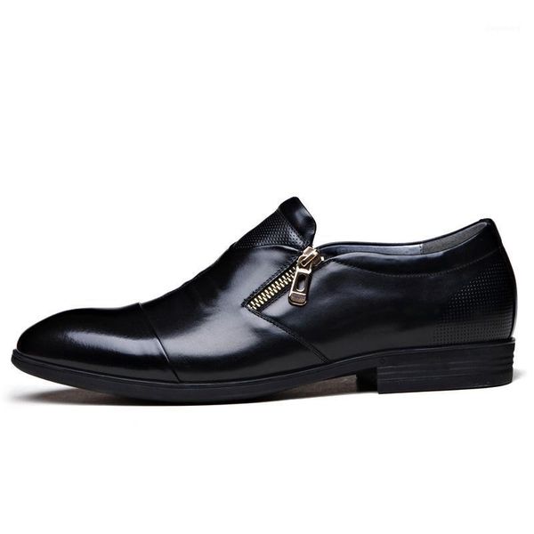 

2020 new leather shoes men's business dress size shoes wild casual wedding fashion high-end atmospheric men's shoezh1006381, Black