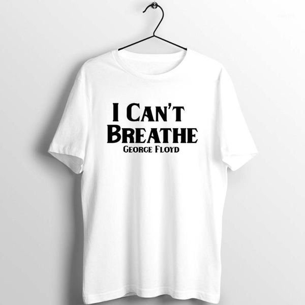 

2020 summer 100% cotton men short sleeve t-shirt men women t shirt george floyd i can't breathe artwork printed tee1, White;black