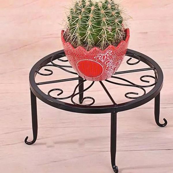 

2019 new europe style potted plant stand flower rack wrought iron black floor-standing indoor garden accessories