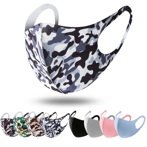 

fashion mask camo pure designer face color green fun fancy dress washable mouth muffle mask reusable dust warm washable masks