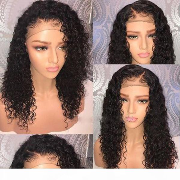 

human hair wigs lace front brazilian curly hair full lace wig remy virgin hair lace front wigs for black women, Black;brown