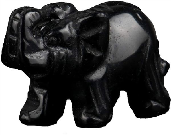 Pedra Opala Opala Elefante 1.5 polegadas (cerca de 3,8 cm) Estátua Artesanato Natural Stone Cinzelando Estátua Chakra Escultura Cura Aura Livre Bag