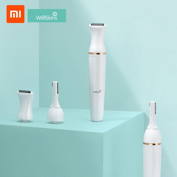 

xiaomi youpin wéllskins electric eyebrow trimmer repairer shaver body hair removal with pivoting head 30° adjustable cutter head hair remove