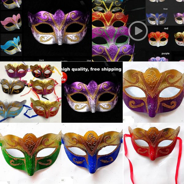 

party masks venetian masquerade alloween carnival dan mask cosplay fancy wedding gift mix color jeff