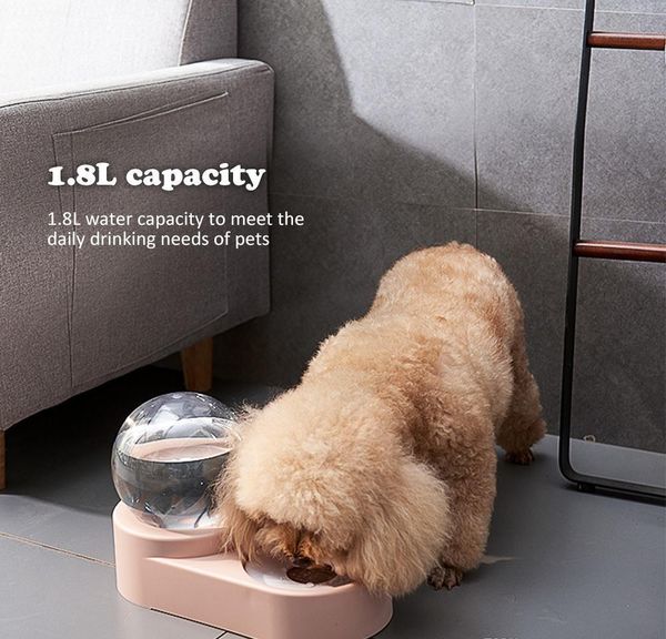 

1.8l matic pet bowl food feeder bubble pet bowls cat water fountain dog kitten feeding container water dispenser for home bbyotqx