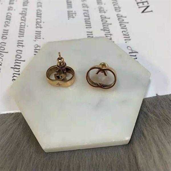 

earrings female simple red star silver needle jewel