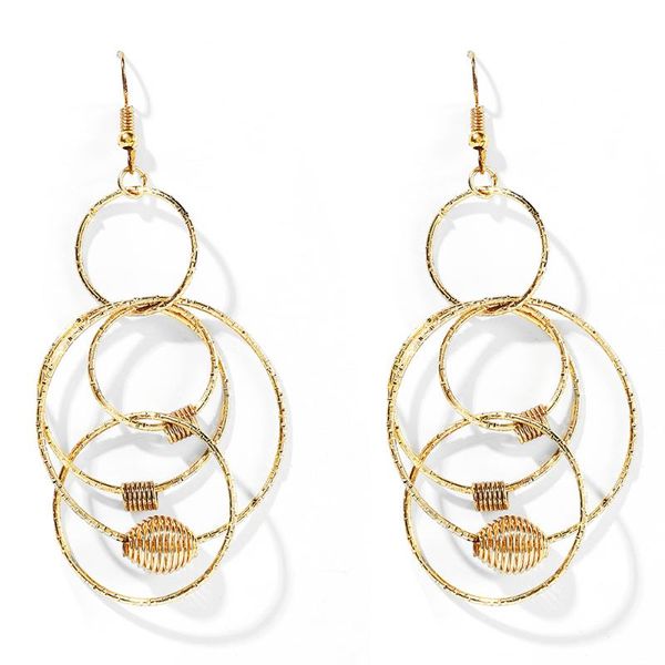 

wybu multi layer cascade circle drop earring for women 2020 cascading circles ear hooks jewelry birthday gift dangling earrings, Silver
