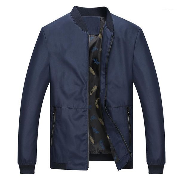 

jackets rib sleeve o-neck coat autumn gentleman classic style business casual solid color casual fashion youth men1, Black;brown