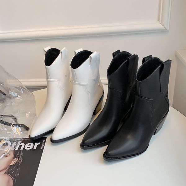 

2021 the new women's ankle to toe heel wstern cowboy boots big 34-44. 9nsf, Black