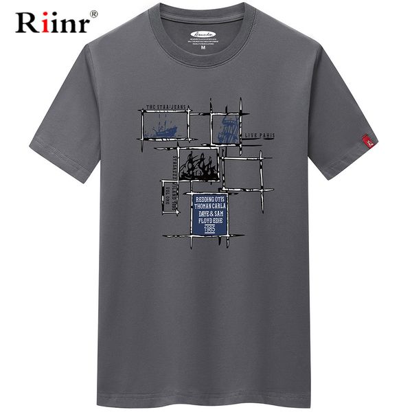 

riinr 2020 new summer creative geometric print large size clothes oneck short sleeve casual 6xl sport hooded sweatshirt hoodie men t shirt