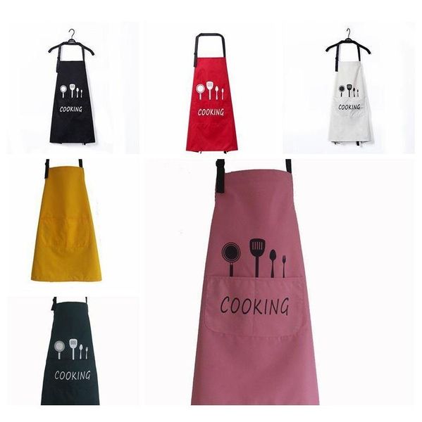 

letter print kitchen apron waterproof breathable cooking baking aprons adjustable restaurant aprons women home sleeveless apron dbc ssvea