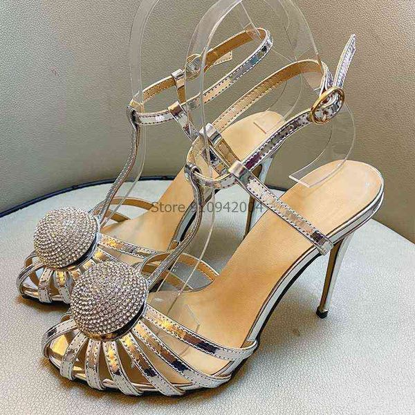 

dress shoes women sandal closed toe pumps ladies silver crystal high heels boat wedding sandals zapatos de mujer 220303, Black
