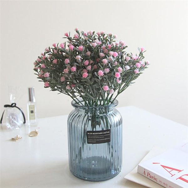 

7 forks mini heads flower gypsophila fake plant diy artificial baby's breath flower for wedding home l party decorations