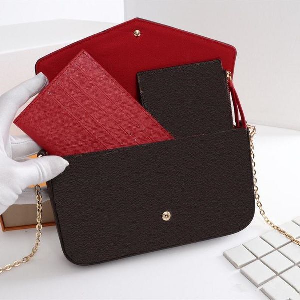 

designer shoulder bags women chain mini crossbody bag floral letter genuine leather wallet handbags